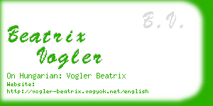 beatrix vogler business card